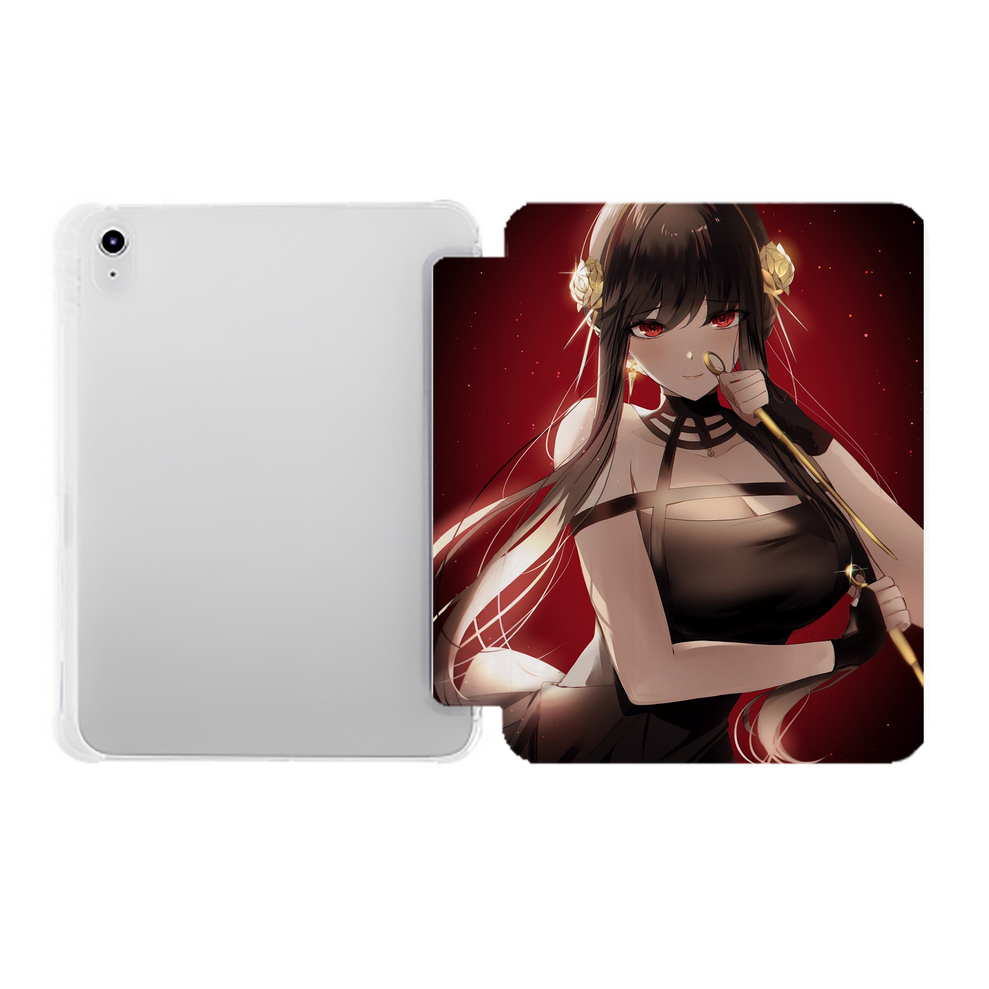 （画像用） SPY×FAMILY间谍家家酒 IPad ケース ペン収納付き 三つ折りスタンド PUレザー×シリコン 対応機種9.5/10.5/10.9インチ